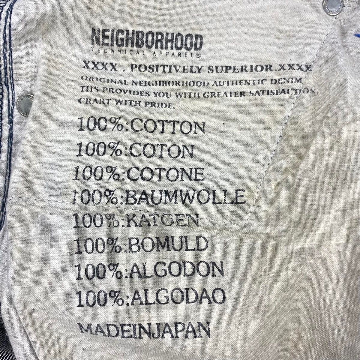 Neighborhood FW2008 Rigid Savage Selvedge Denim Pants Size US 34 / EU 50 - 6 Thumbnail