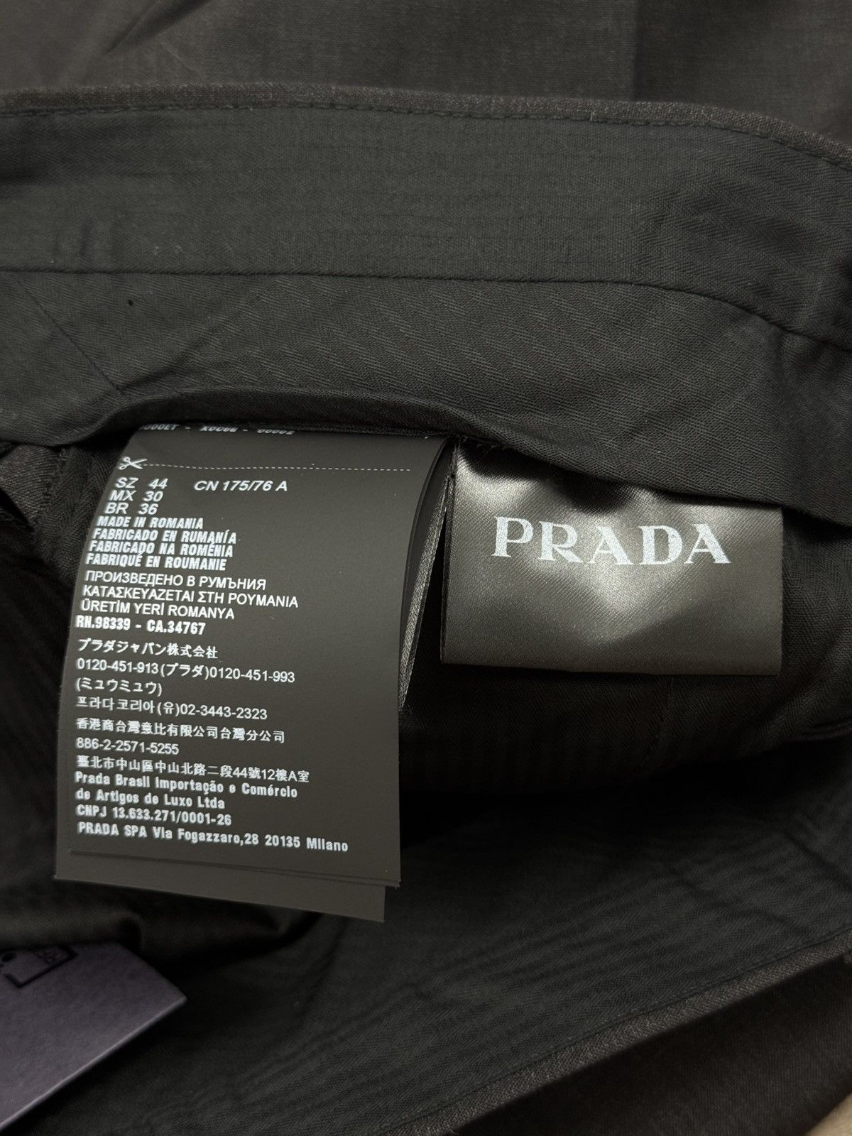 Prada NWT PRADA GRAY WOOL PANTS PRADA LOGO Size US 30 / EU 46 - 8 Thumbnail