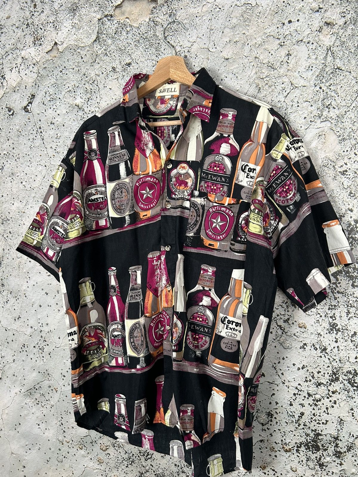 Vintage Vintage Beer Crazy Shirt Hawaiian Hype Rare Streetwear Size US L / EU 52-54 / 3 - 2 Thumbnail