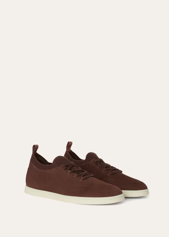 Loro Piana o1loc1c0126 Soho Walk Low-Top Sneakers in Brown Size US 8 / EU 41 - 3 Thumbnail