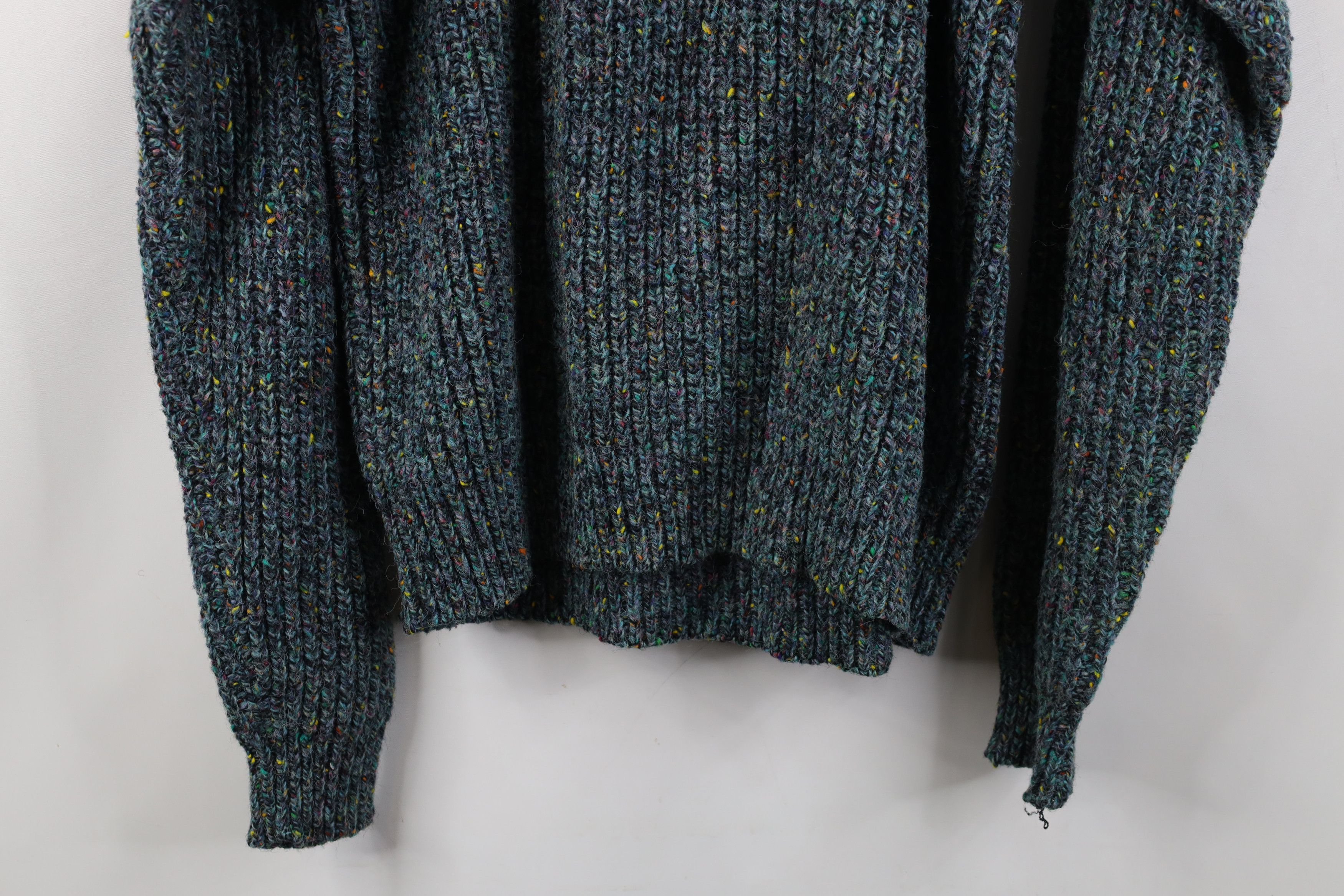 Vintage Vintage 90s Streetwear Ribbed Knit Rainbow Fleck Sweater Size US M / EU 48-50 / 2 - 10 Thumbnail