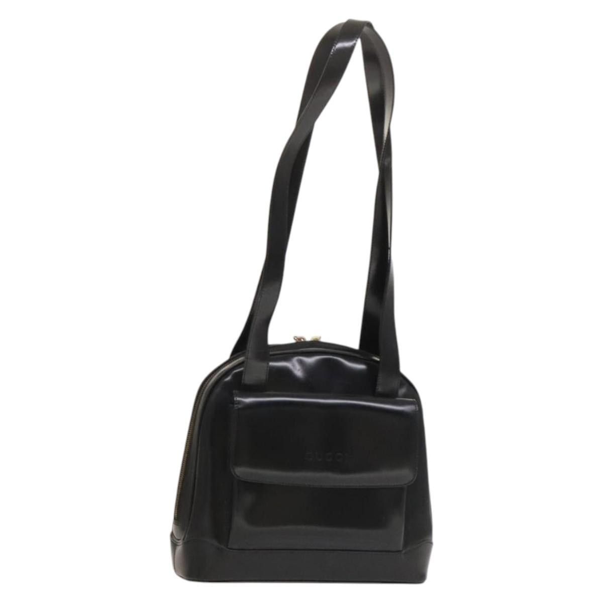Gucci GUCCI Shoulder Bag Patent Leather Black Gold Size ONE SIZE - 1 Thumbnail