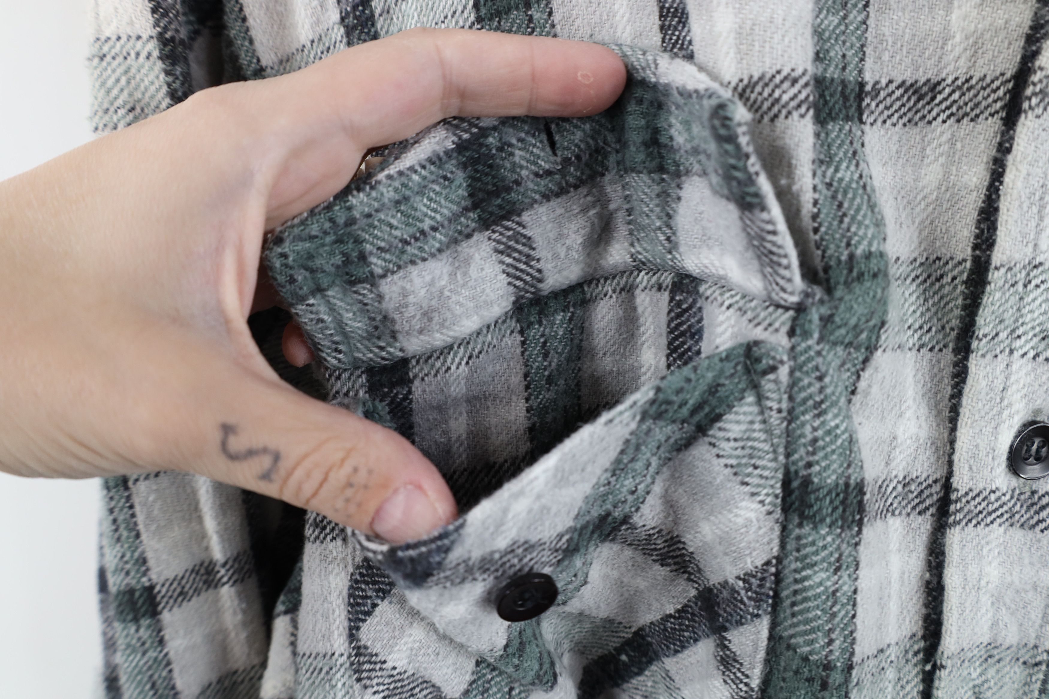 Vintage Vintage 90s Streetwear Flannel Collared Button Shirt Size US L / EU 52-54 / 3 - 7 Thumbnail