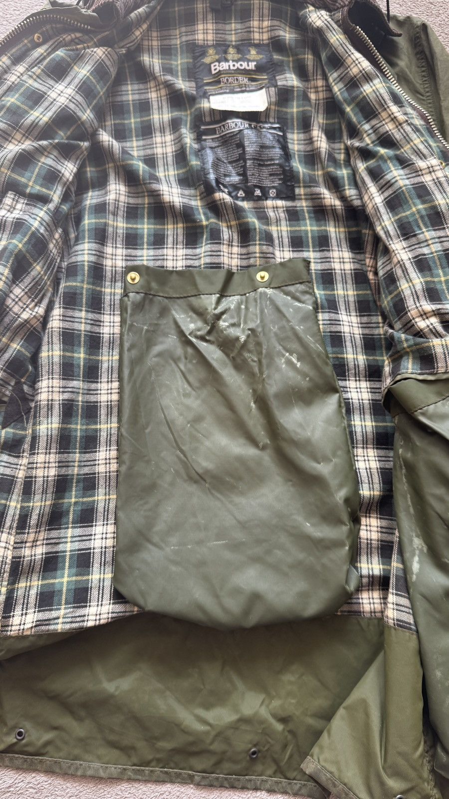 Barbour Vintage Barbour Border Waxed Coat Jacket Made in England Size US S / EU 44-46 / 1 - 13 Thumbnail