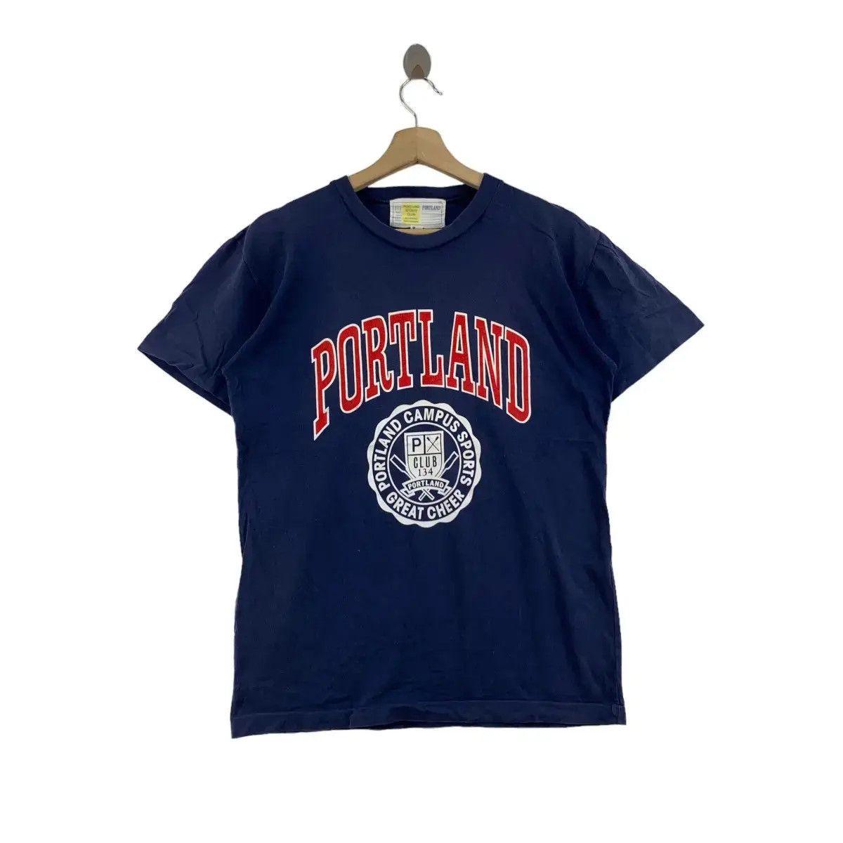 Vintage Vintage PORTLAND CAMPUS SPORTS Cheer Tee Shirt Top Size M / US 6-8 / IT 42-44 - 1 Thumbnail