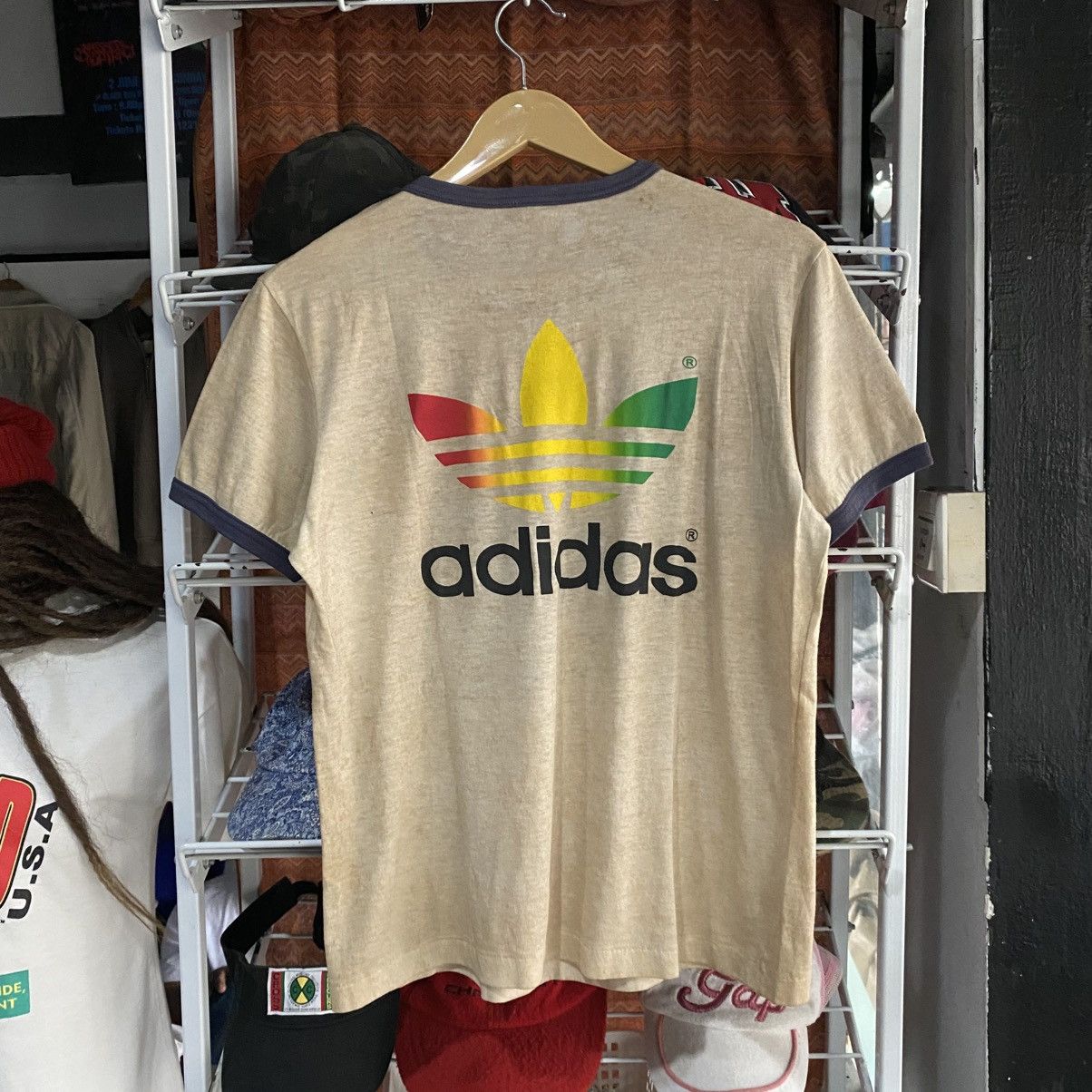 Adidas VTG 70-80s Adidas Stan Smith Tennis Ringer T-Shirt M Trefoil Size US S / EU 44-46 / 1 - 2 Thumbnail