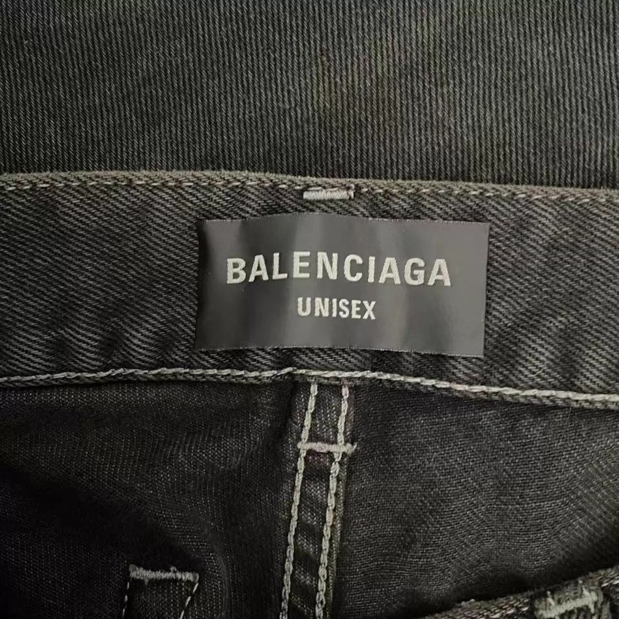Balenciaga Balenciaga 25 Low Rise Ripped Black Slim Straight Jeans S Size US 29 - 3 Thumbnail
