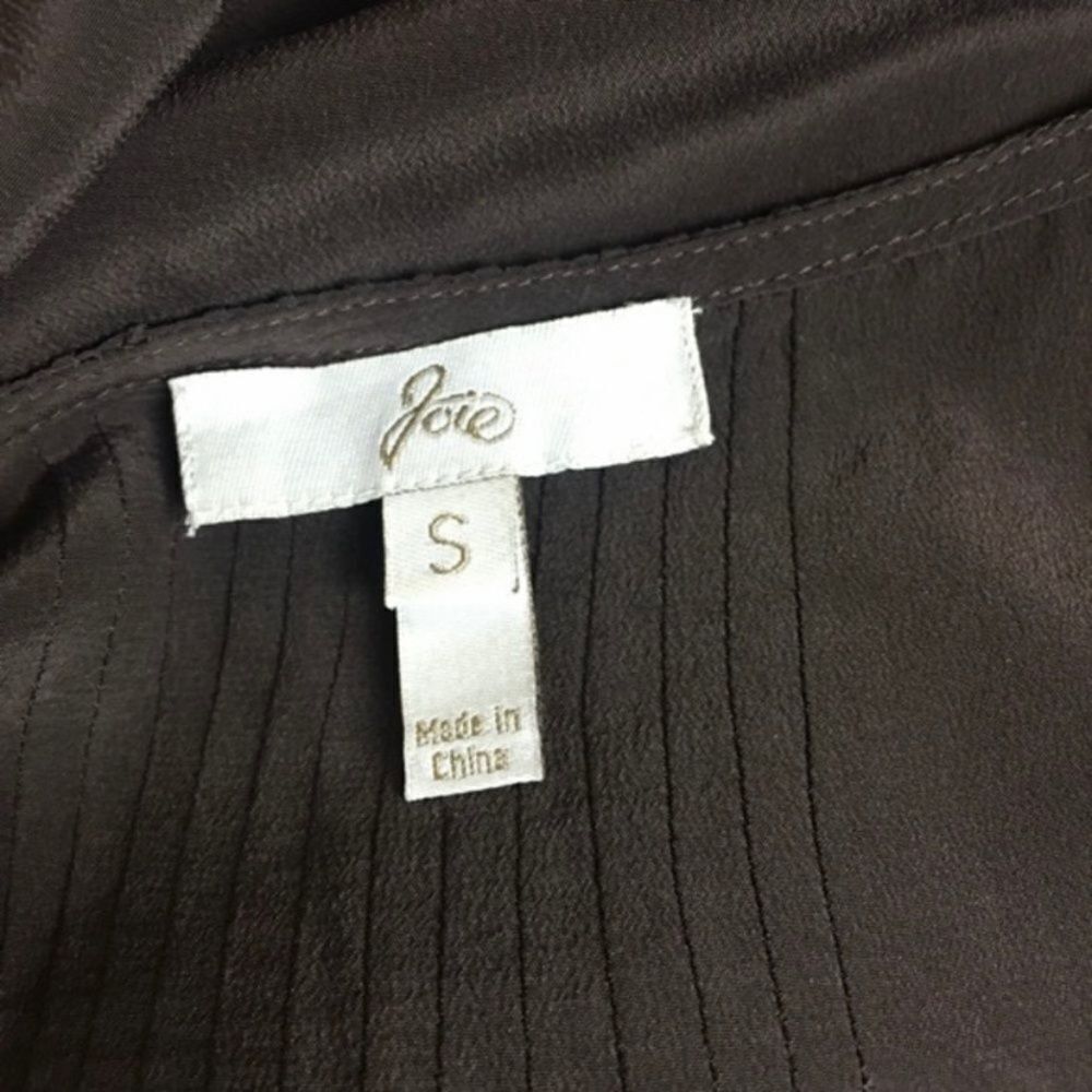 Joie Joie Silk Boho Tank Top Women’s Size Small Brown Beaded Butt Size S / US 4 / IT 40 - 4 Thumbnail