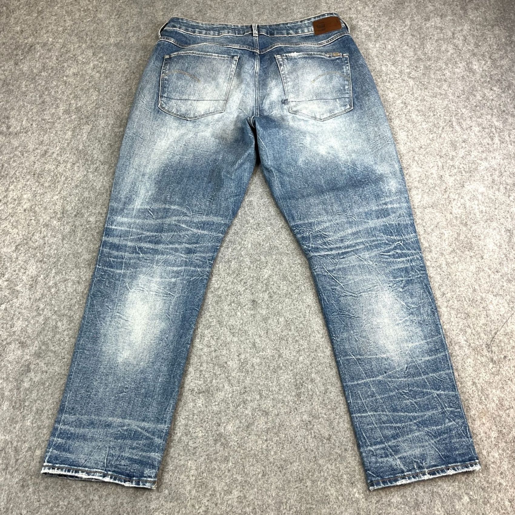 G-Star G-Star Womens Jeans Boyfriend 31 32 Mid Wash Blue Whiskers Midge 5-Pocket Denim Regular Zip Closure Rise High 11 in Inside Leg 28 in 34 in Waist Size 34" / US 12 / IT 48 - 2 Thumbnail