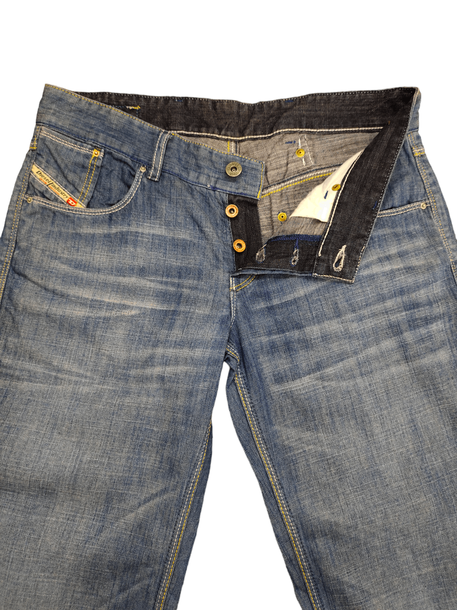 Diesel Flare Baggy Jeans Diesel D Logo Carpenter Boot Cut Low Rise Size US 29 - 19 Thumbnail