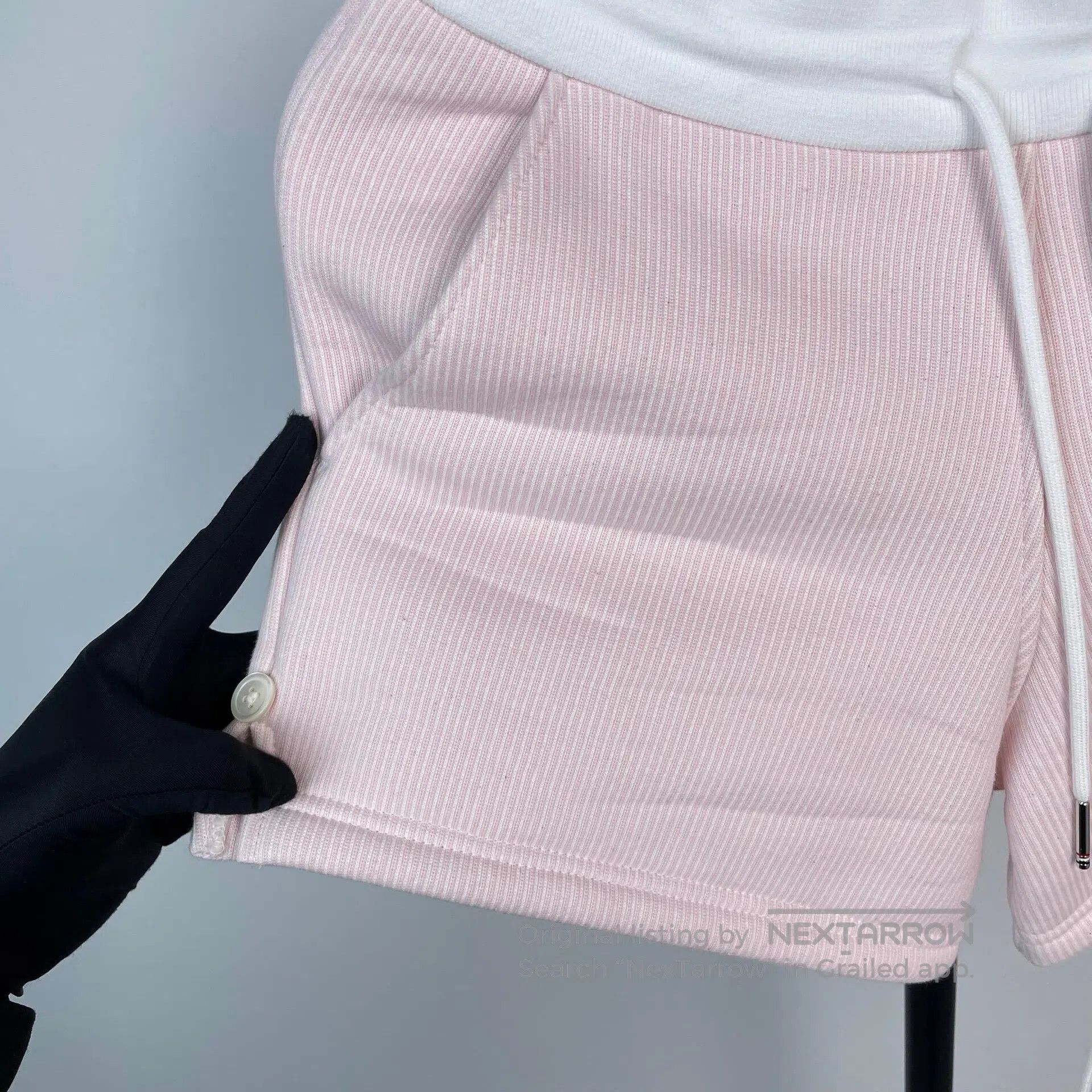 Thom Browne Thom Browne Pink and white color block shorts| Size 37" - 5 Thumbnail