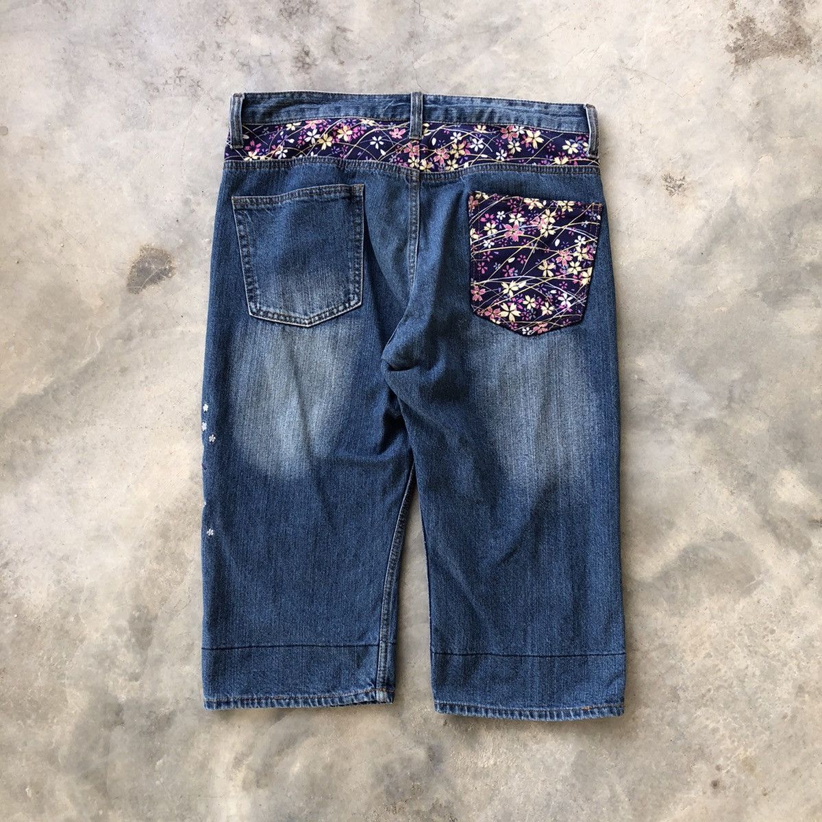 Japanese Brand Sukajan Pants Rare Flying Peacock Jorts Size US 34 / EU 50 - 2 Thumbnail