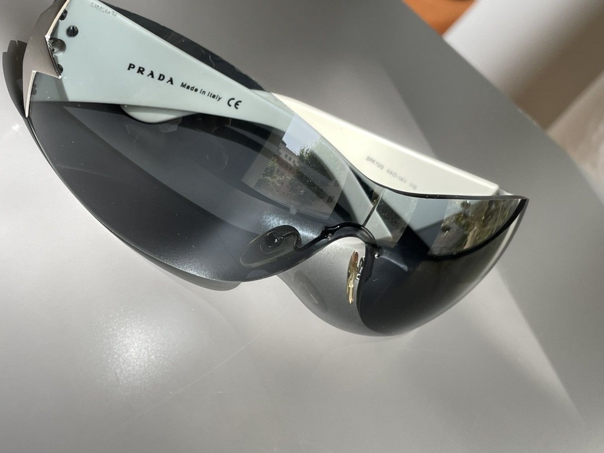 Prada PRADA Sunglassess Star 2004 Star White Ski Shield Mask Fire Size ONE SIZE - 9 Thumbnail