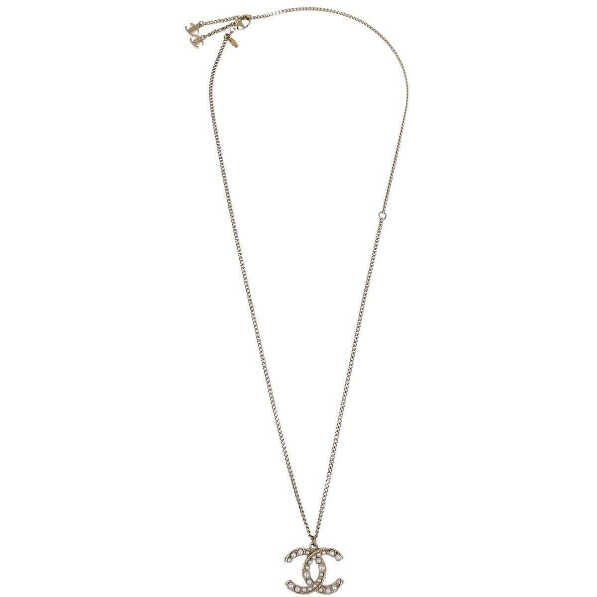Chanel Metal CC Necklace Gold