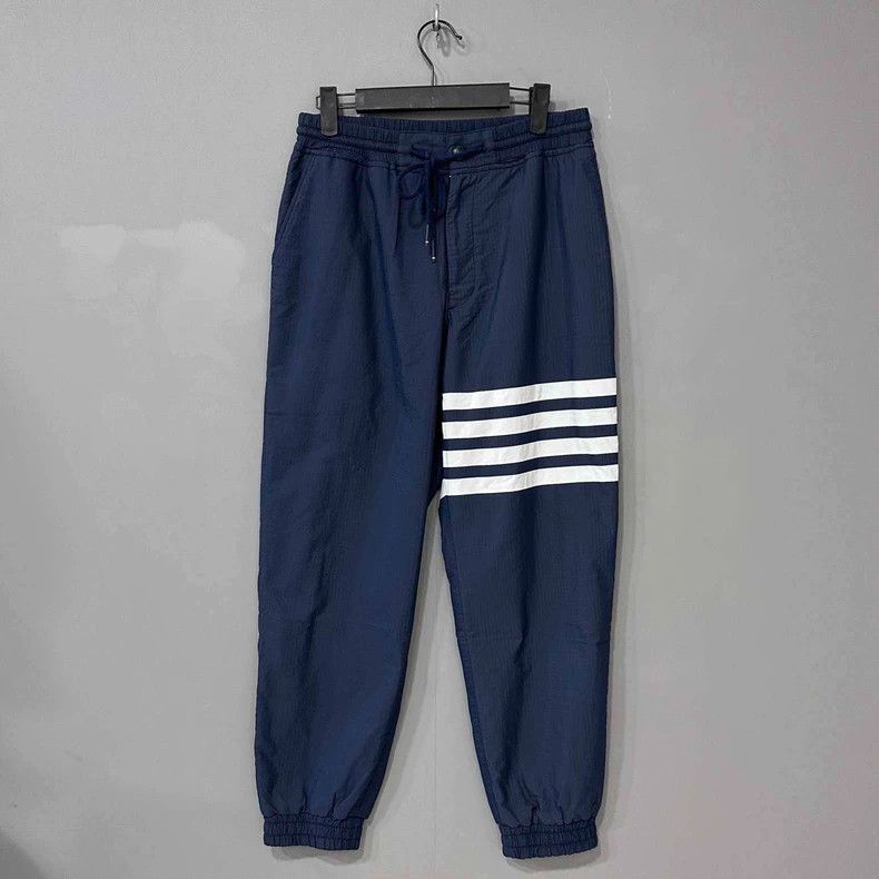 Thom Browne Thom Browne Navy Striped Casual Pants Size US 30 / EU 46 - 1 Thumbnail
