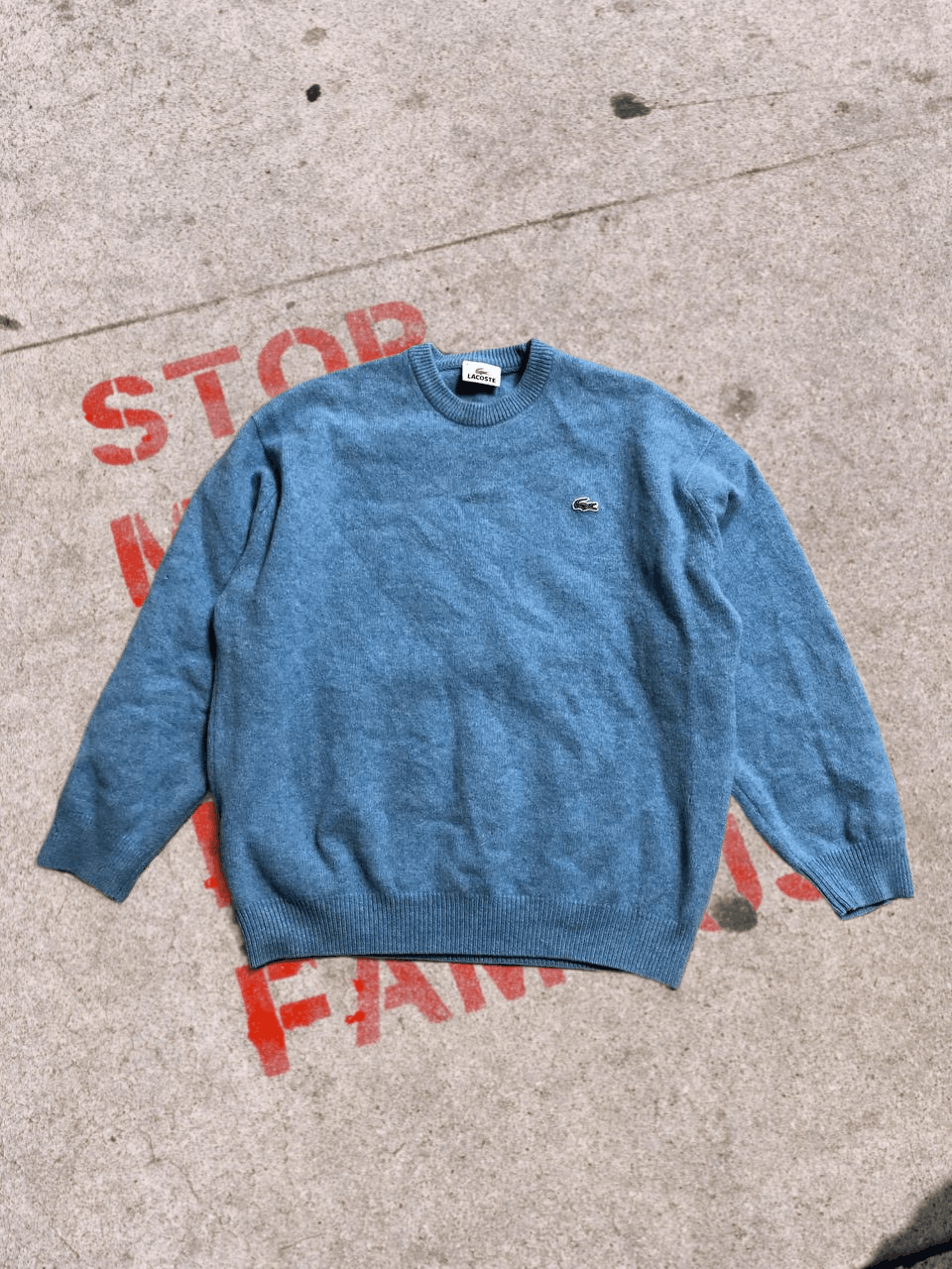 Lacoste VINTAGE LACOSTE Men’s Wool Sweater Classic Fit Size US L / EU 52-54 / 3 - 1 Thumbnail