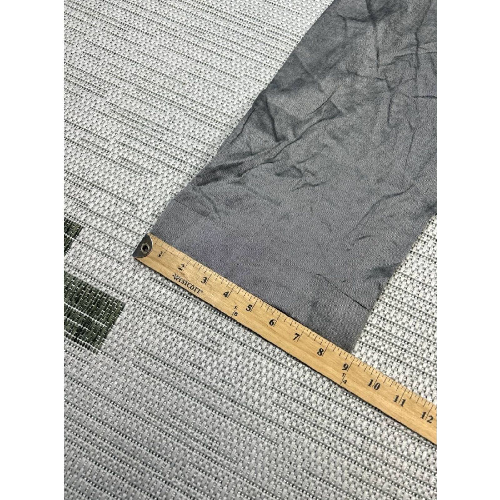 Theory Theory Dress Pants Womens 2 Straight Flat Front Zip Gray Silk Blend Cuff Dress Pants Womens 2 Gray Theory Size 26" / US 2 / IT 38 - 3 Thumbnail
