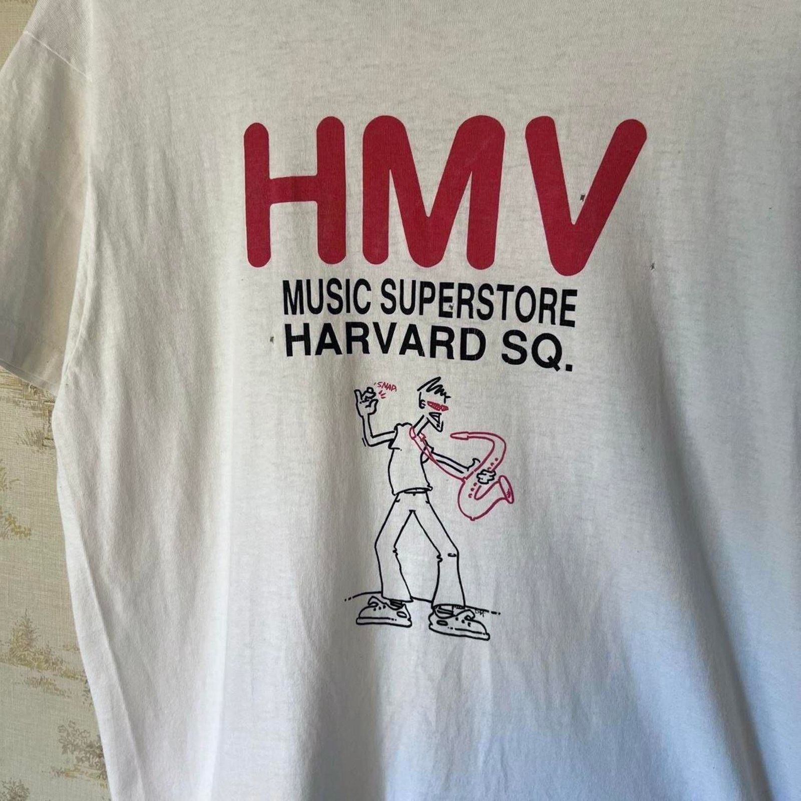 Fruit Of The Loom 90s HMV Harvard Square Record Store T-Shirt Jazz & Blues XL Size US XL / EU 56 / 4 - 3 Thumbnail