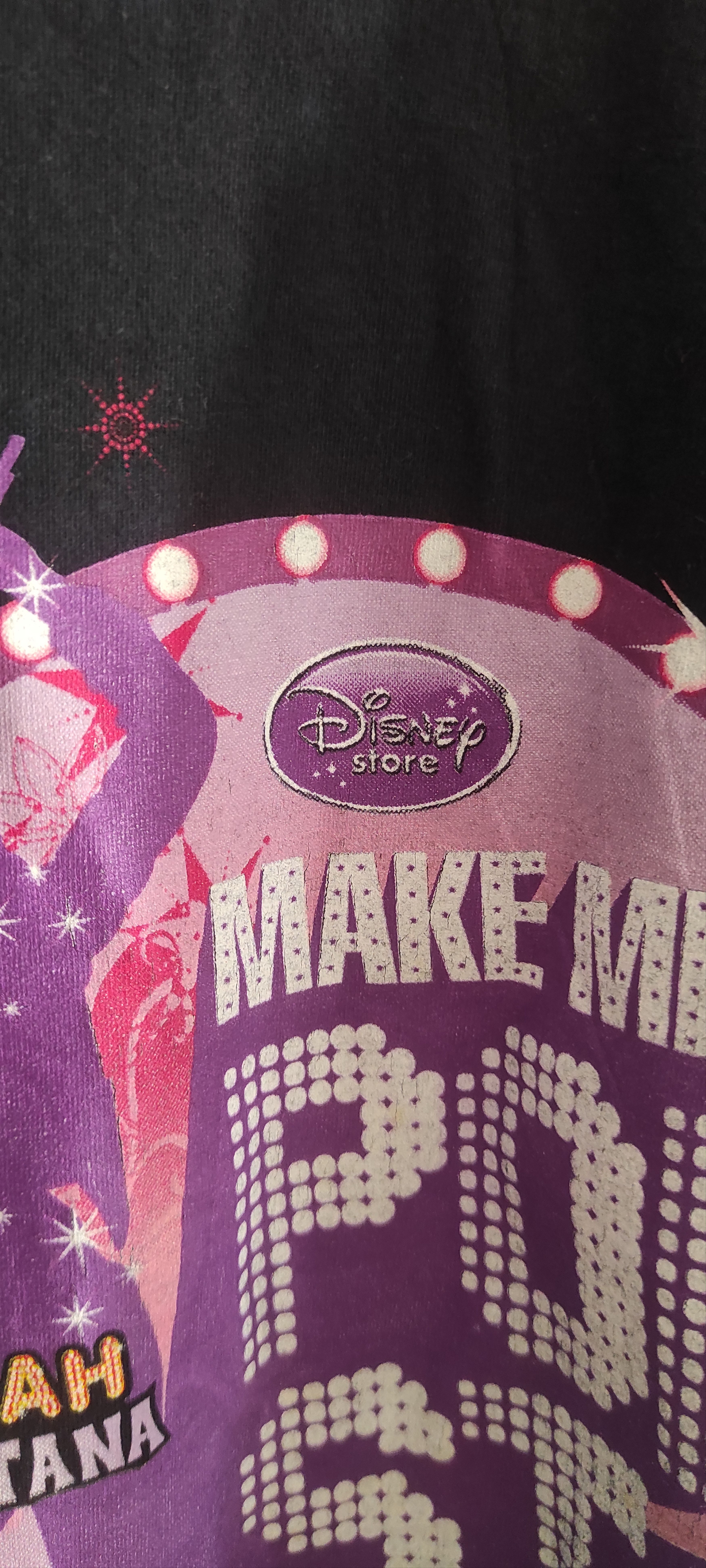 Disney × Fruit Of The Loom Disney Hannah Montana T Shirt Make Me a Pop Star Graphic Tee Size US M / EU 48-50 / 2 - 8 Thumbnail