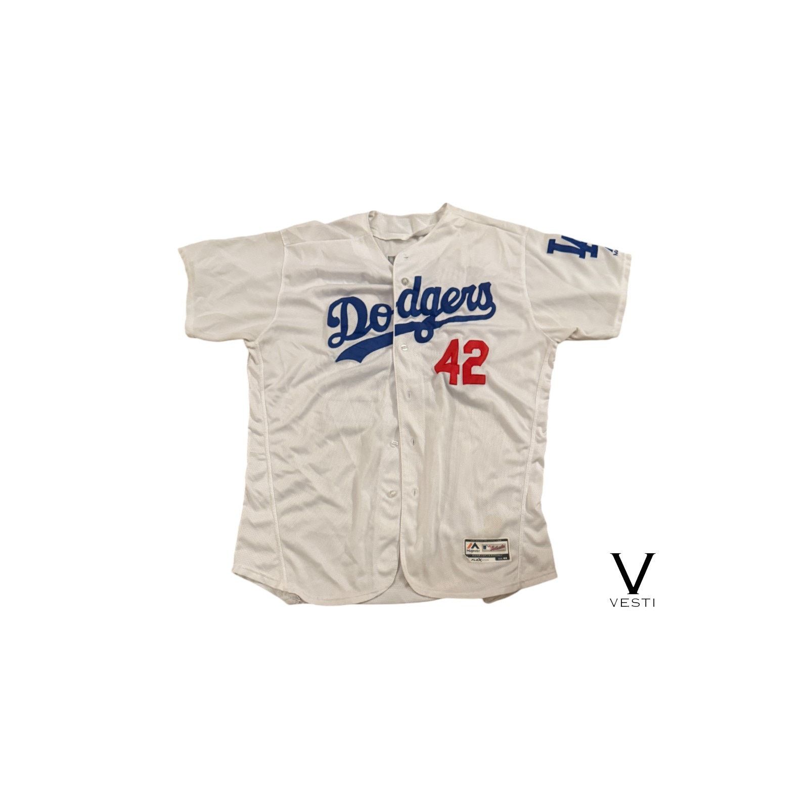 Majestic Authentic Dodgers Robinson #42 Jersey Mens 44 White Majestic Size US S / EU 44-46 / 1 - 1 Thumbnail
