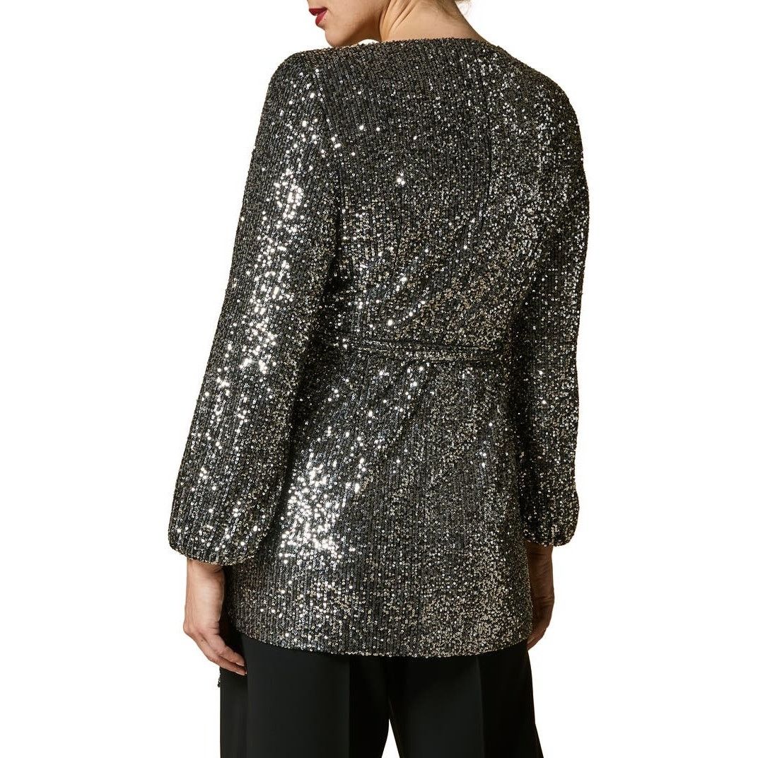 Marina Rinaldi Marina Rinaldi Festivo Sequin Wrap Top Plus 22 Event Party Size 3XL / US 20-22 - 3 Thumbnail