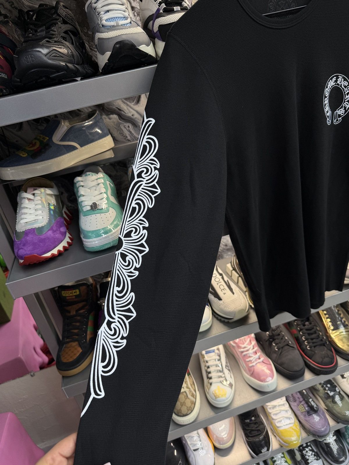 Chrome Hearts Chrome Hearts Floral Sleeve Waffle Thermal Shirt Size US M / EU 48-50 / 2 - 3 Thumbnail