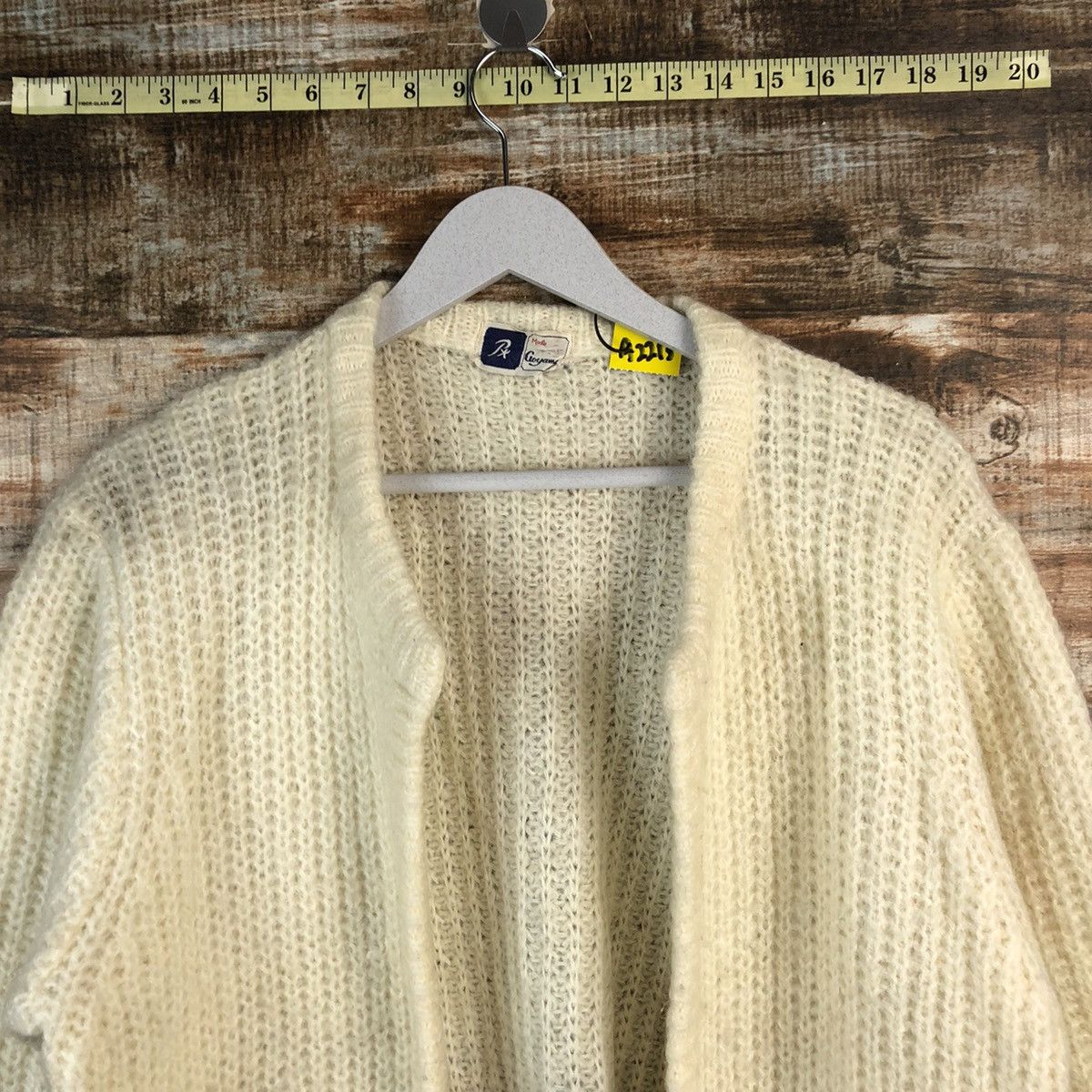 Homespun Knitwear × Japanese Brand PX White vintage Cardigan Knitwear #A2213 Size L / US 10 / IT 46 - 4 Thumbnail