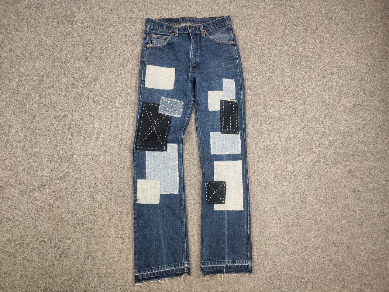 Levi's Vintage 90's levis 517 Sashiko Japan Patchwork Denim Jeans Size US 30 / EU 46 - 2 Thumbnail