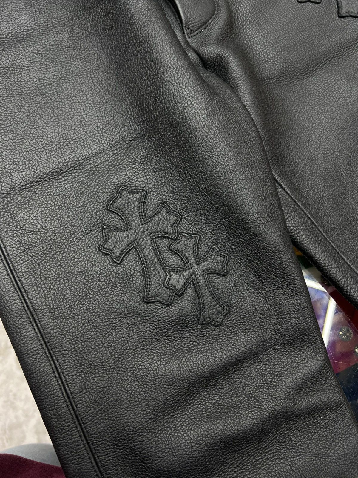 Chrome Hearts Chrome Hearts Cross 20 Patch Leather Pants Size US 30 / EU 46 - 4 Thumbnail