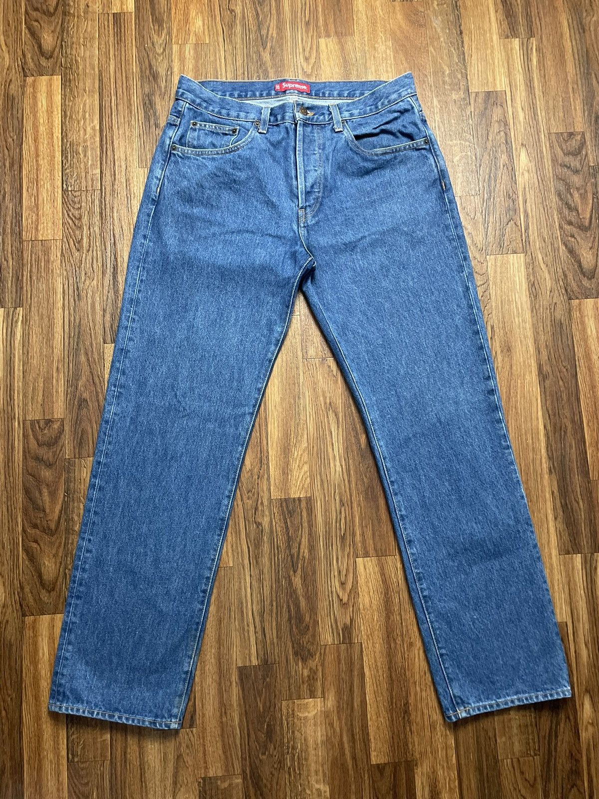 Supreme Supreme Regular Jeans in Overdyed Green | Grailed
