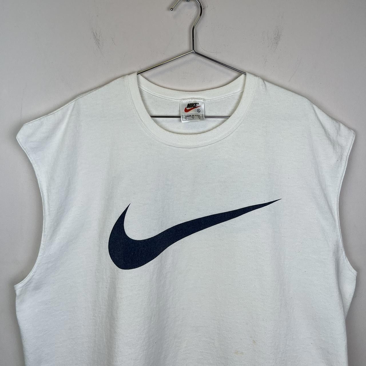 Nike Nike Sleeveless T-Shirt Bold Logo 90s Big Logo Vintage Size US XL / EU 56 / 4 - 2 Thumbnail