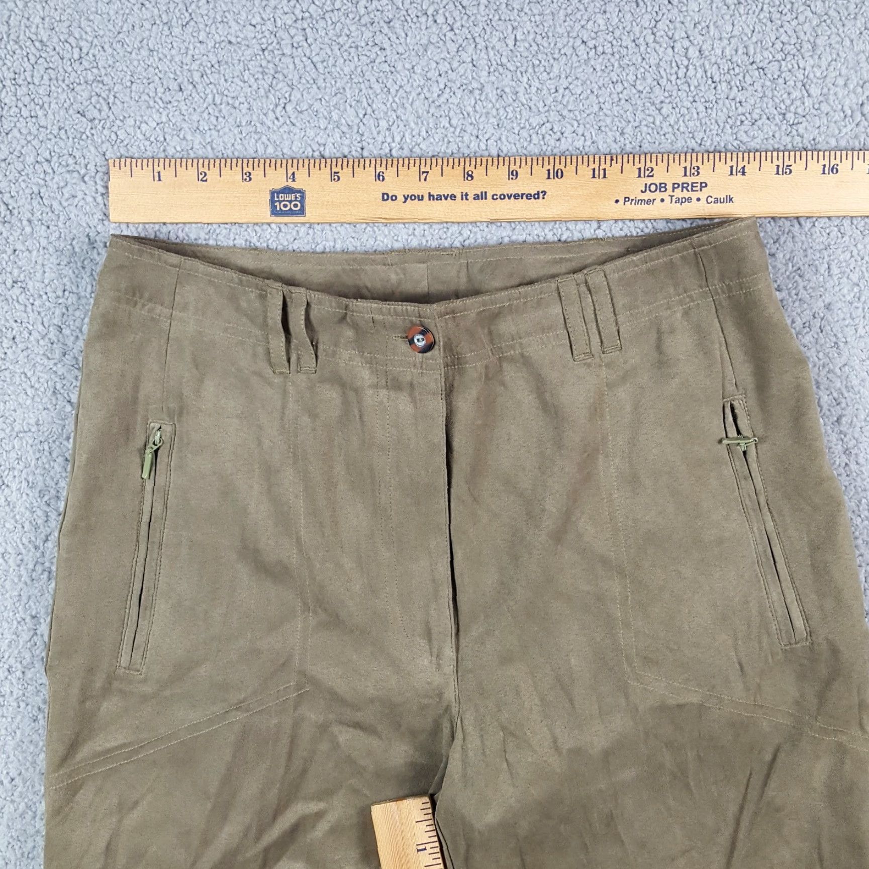 Vintage VINTAGE Faux Fur Suede Y2K Relaxed Tapered Women's Size 10 Lightweight Chino Pants Vtg Size 32" / US 10 / IT 46 - 3 Thumbnail