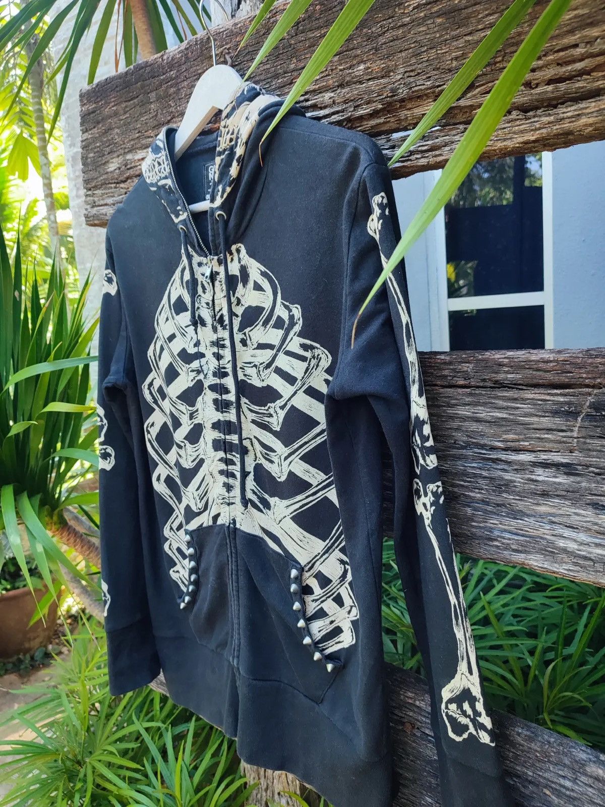 Japanese Brand Glad News “X-Ray Vision” Skeleton Full-Zip Hoodie Size US M / EU 48-50 / 2 - 7 Thumbnail