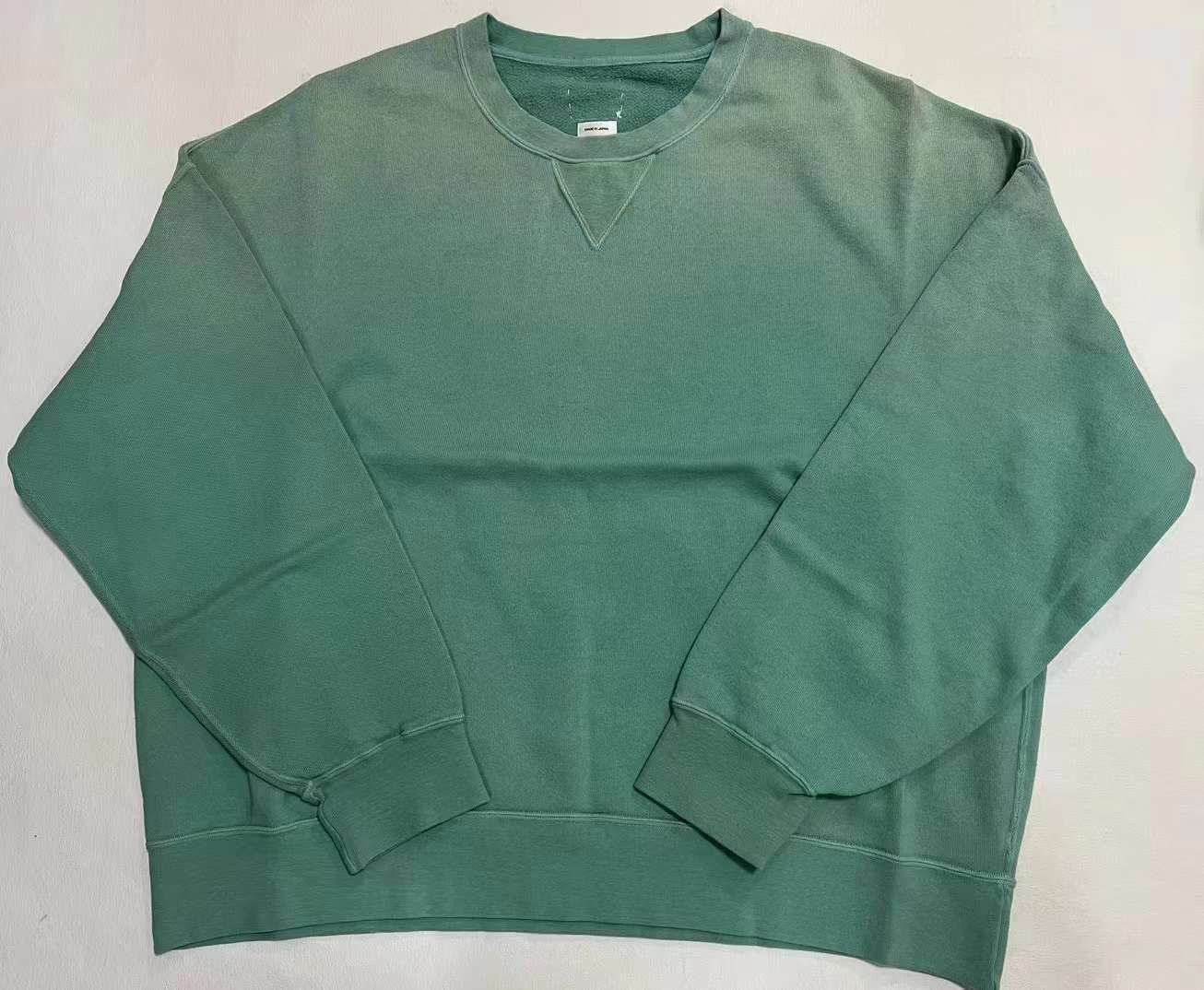 Image of Visvim Amplus Sb Sweat L/s Dmgd 23Aw Motors Club Size5 in Green, Men's (Size XL)