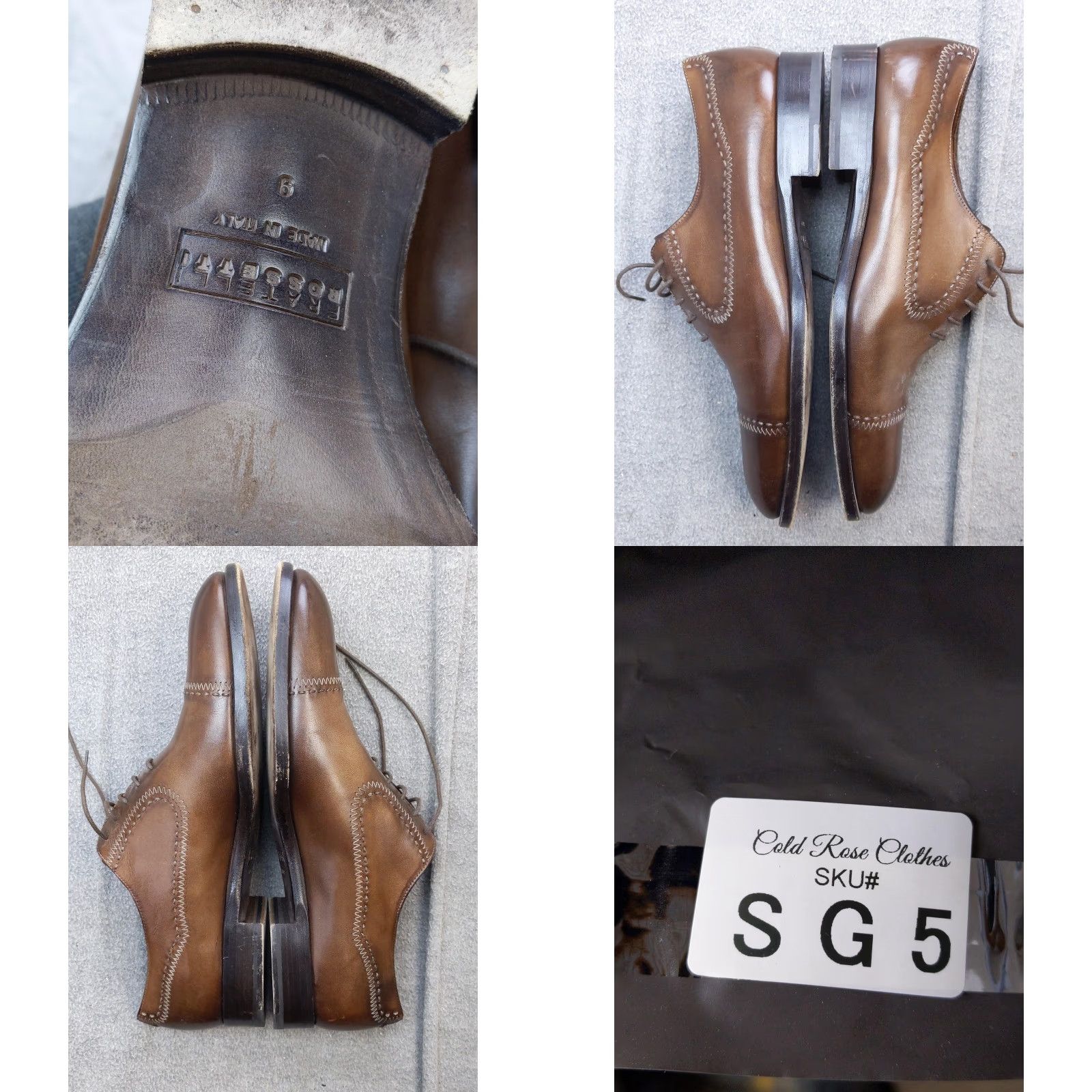 Fratelli Rossetti Fratelli Rossetti Shoes Mens 9 Brown Leather Cap Toe Oxford Dress Italy Dress Shoes Mens 9 Brown Leather Cap Toe Oxford Italy Rossetti Size ONE SIZE - 8 Thumbnail
