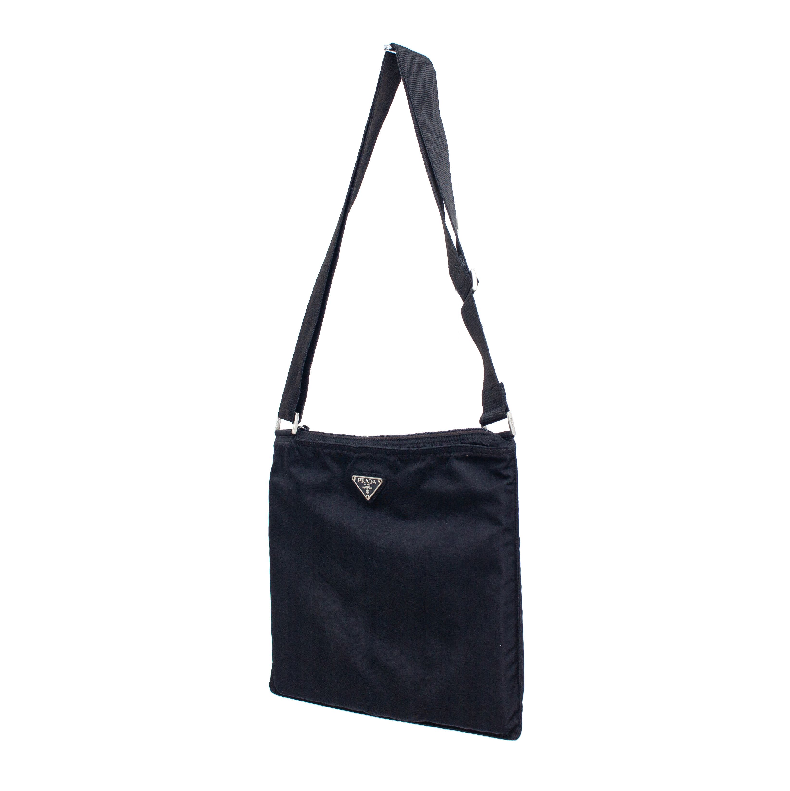 Prada 1.5k$ Prada Black Nylon Crossbody Tessuto Bag Size ONE SIZE - 3 Thumbnail
