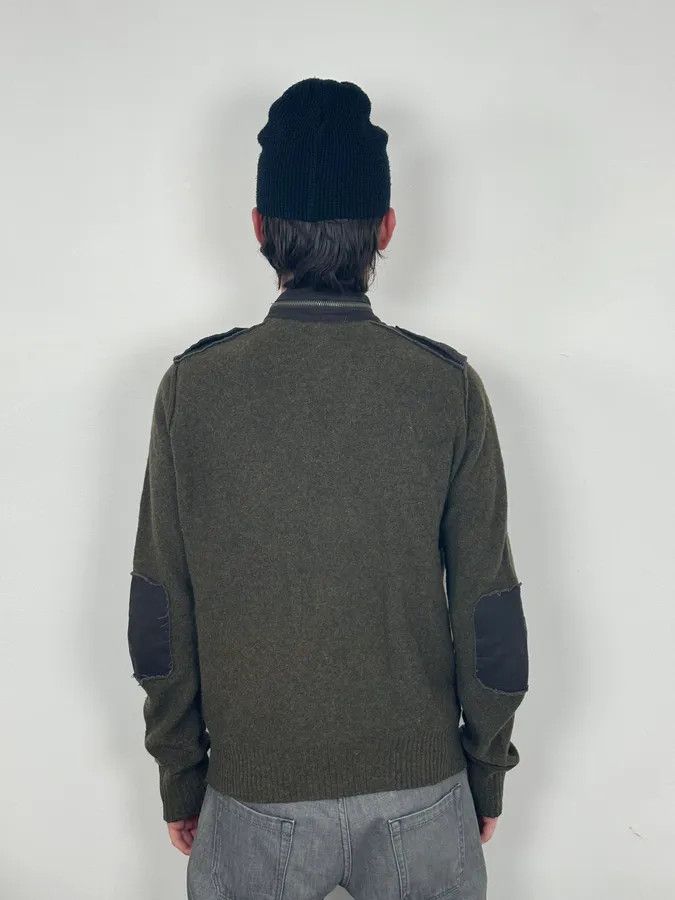 Diesel 2000s Diesel Green Avant-Garde Buttoned Wool Sweater Size US M / EU 48-50 / 2 - 3 Thumbnail