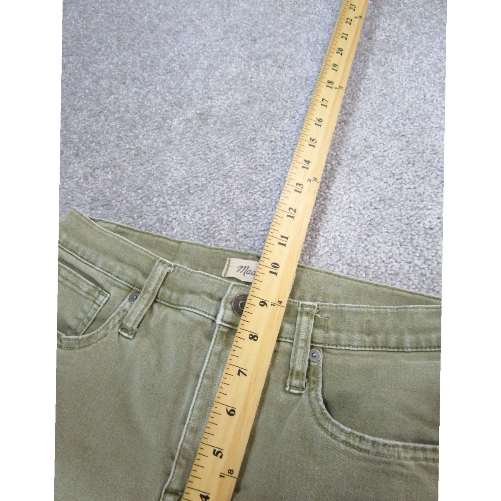 Madewell Madewell Womens Skinny Jeans 26 9" Rise Extra Large Light Green Denim Size 26" / US 2 / IT 38 - 6 Thumbnail