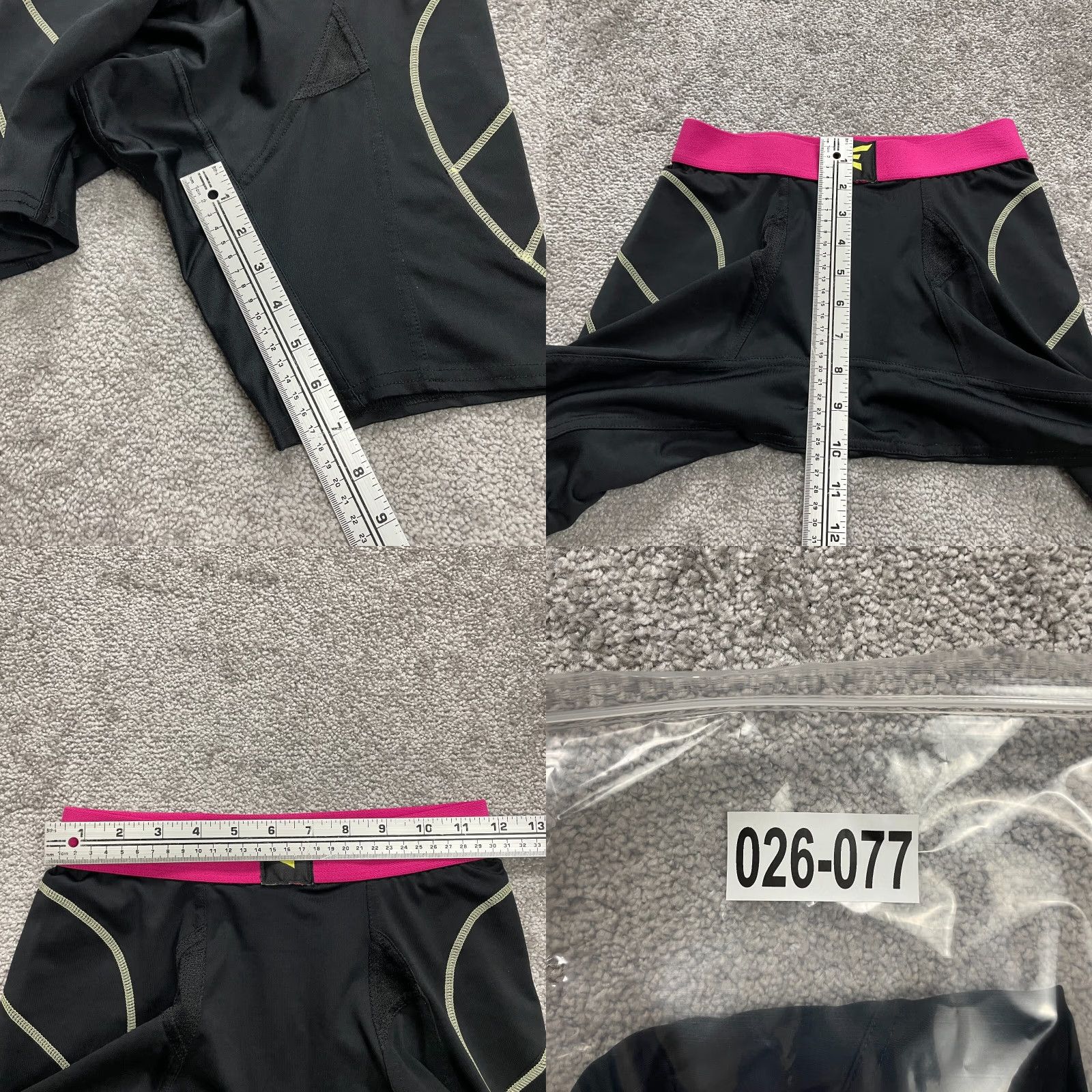 Pinko VINTAGE Easton Compression Biker Shorts Womens Small Black Pink Active Running Yoga 24x7 Size 28" / US 6 / IT 42 - 8 Thumbnail