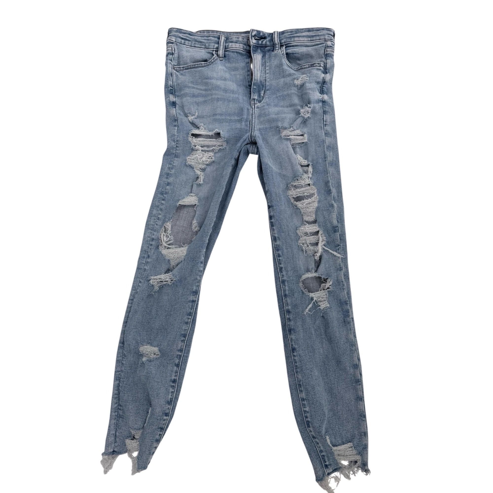 American Eagle Outfitters American Eagle Jeans - Distressed Skinny - Raw Hem -10- VGC Size 32" / US 10 / IT 46 - 1 Thumbnail