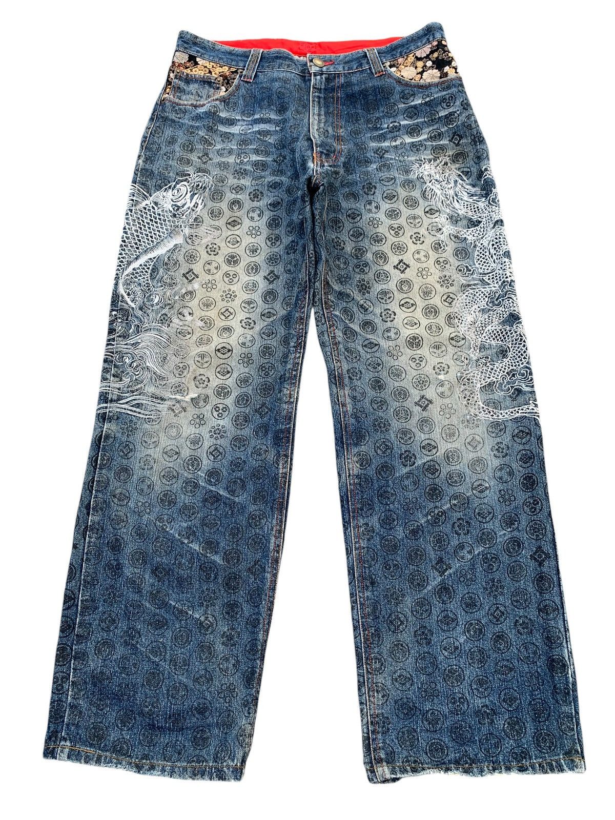 Kapital THE JAPANESE TRADITION EMBRIODERED KOI DRAGON LIKE KARAKURI Size US 34 / EU 50 - 4 Thumbnail