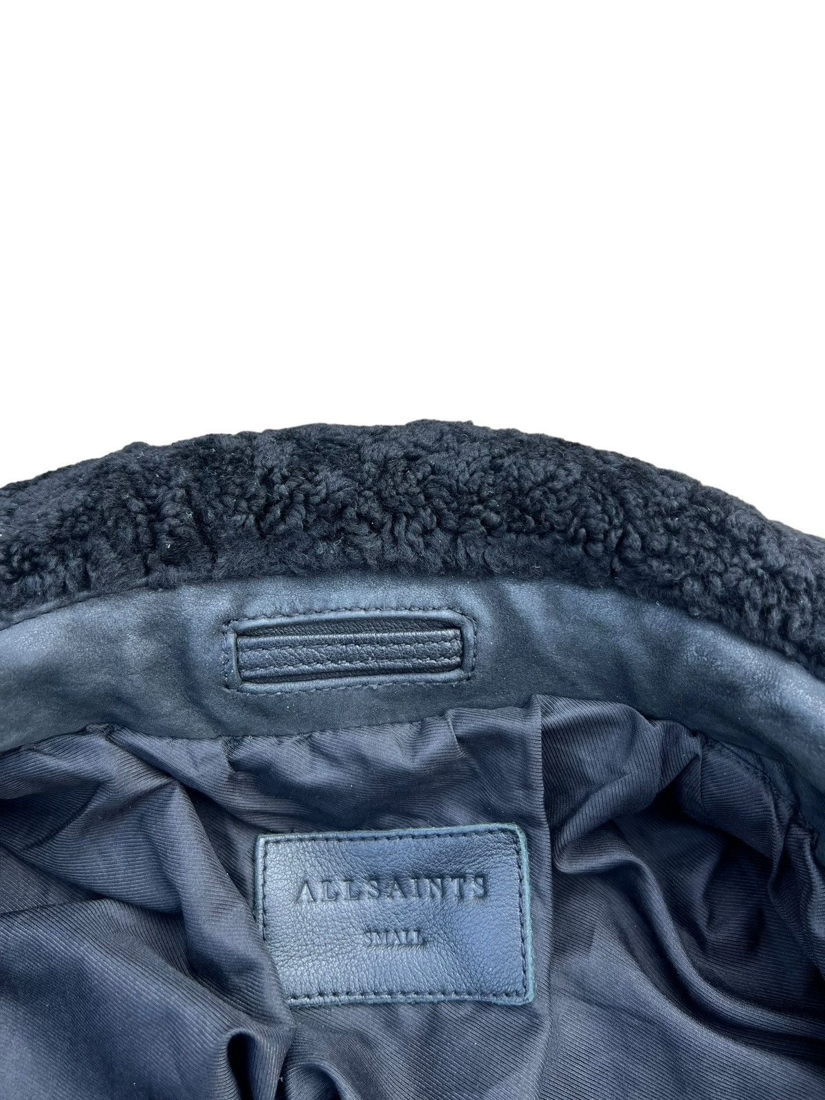 Allsaints AllSaints Shearling Collar Hanoi Leather Biker Jacket Size US S / EU 44-46 / 1 - 6 Thumbnail