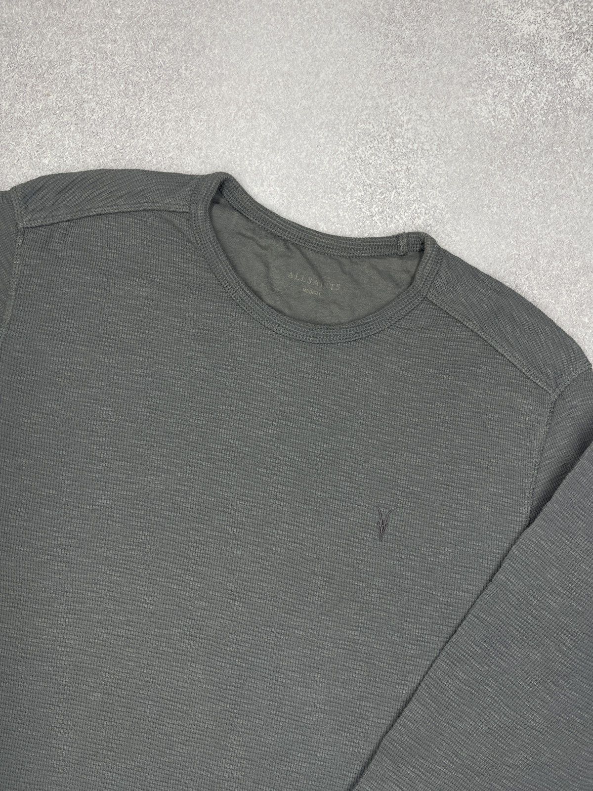 Allsaints Mens AllSaints Clash Longsleeve Crew Grey Size US M / EU 48-50 / 2 - 4 Thumbnail