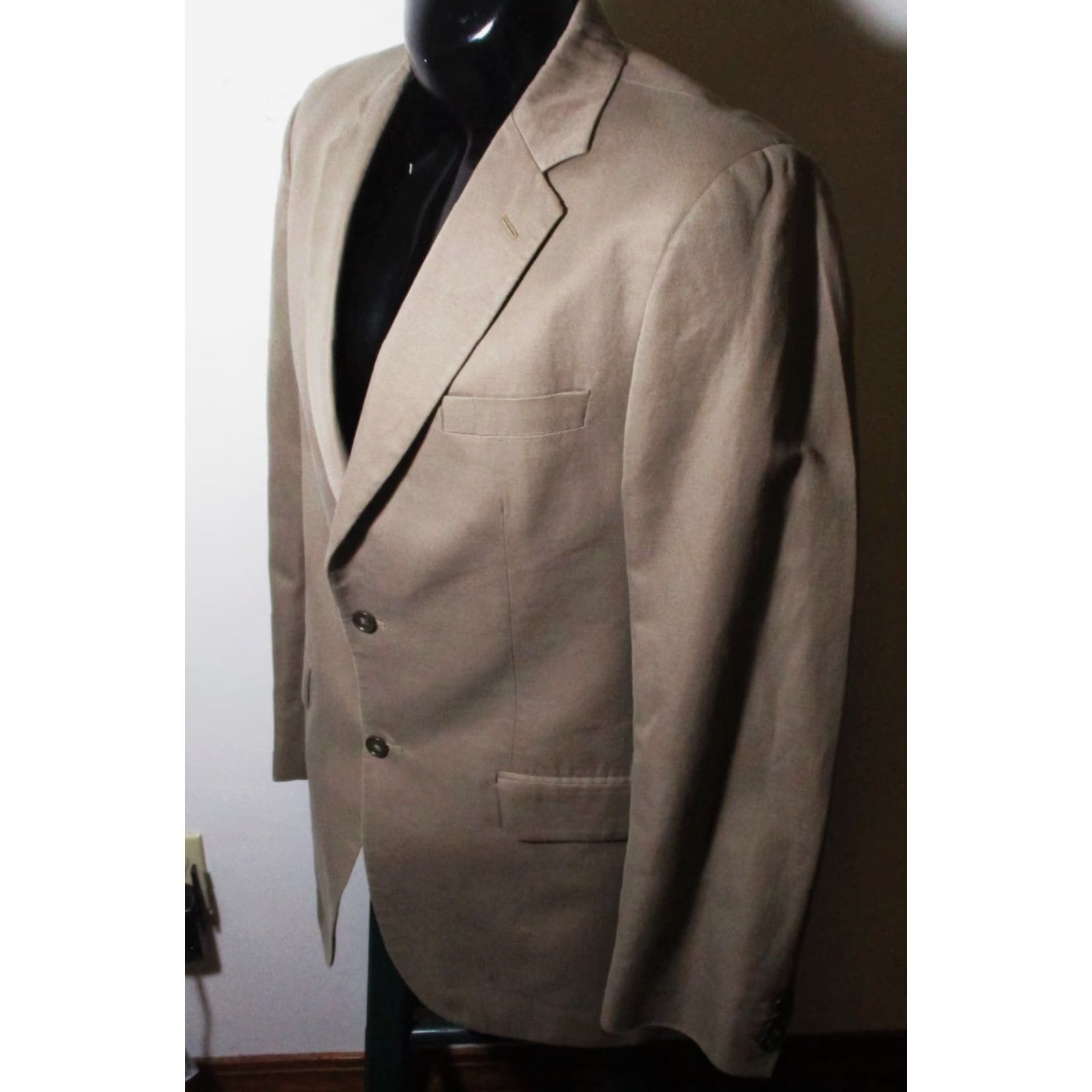 Banana Republic Banana Republic Blazer Jacket Mens 42 Long Khaki Linen Size 42R - 4 Thumbnail