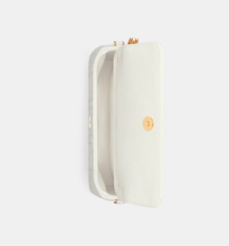 Dior o1w1db10924 Size: OS / Calfskin Caro Pouch in White Size ONE SIZE - 7 Thumbnail