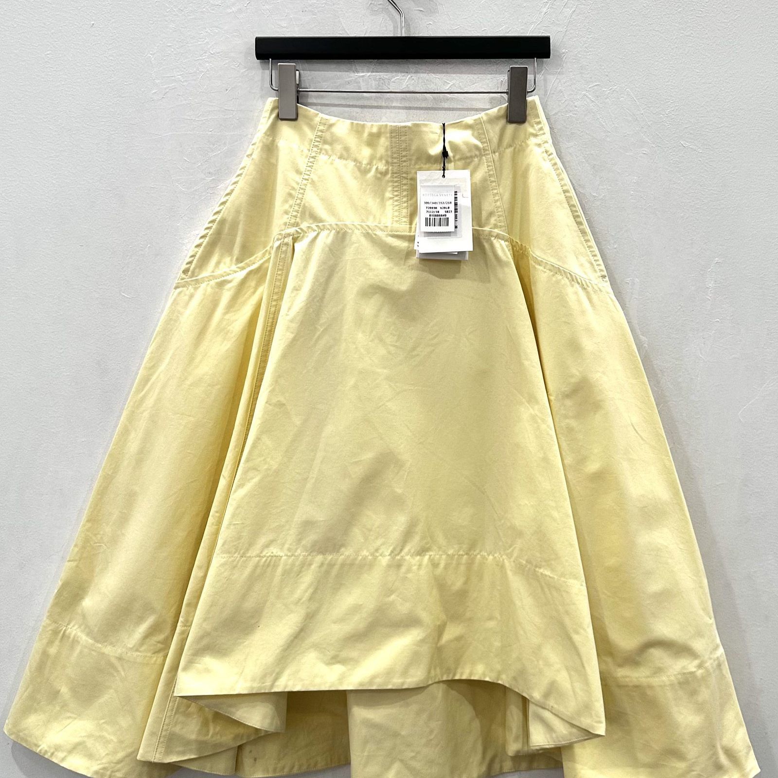 Bottega Veneta Bottega Veneta Yellow Cotton Midi Skirt Size 38 Size 26" / US 2 / IT 38 - 1 Thumbnail