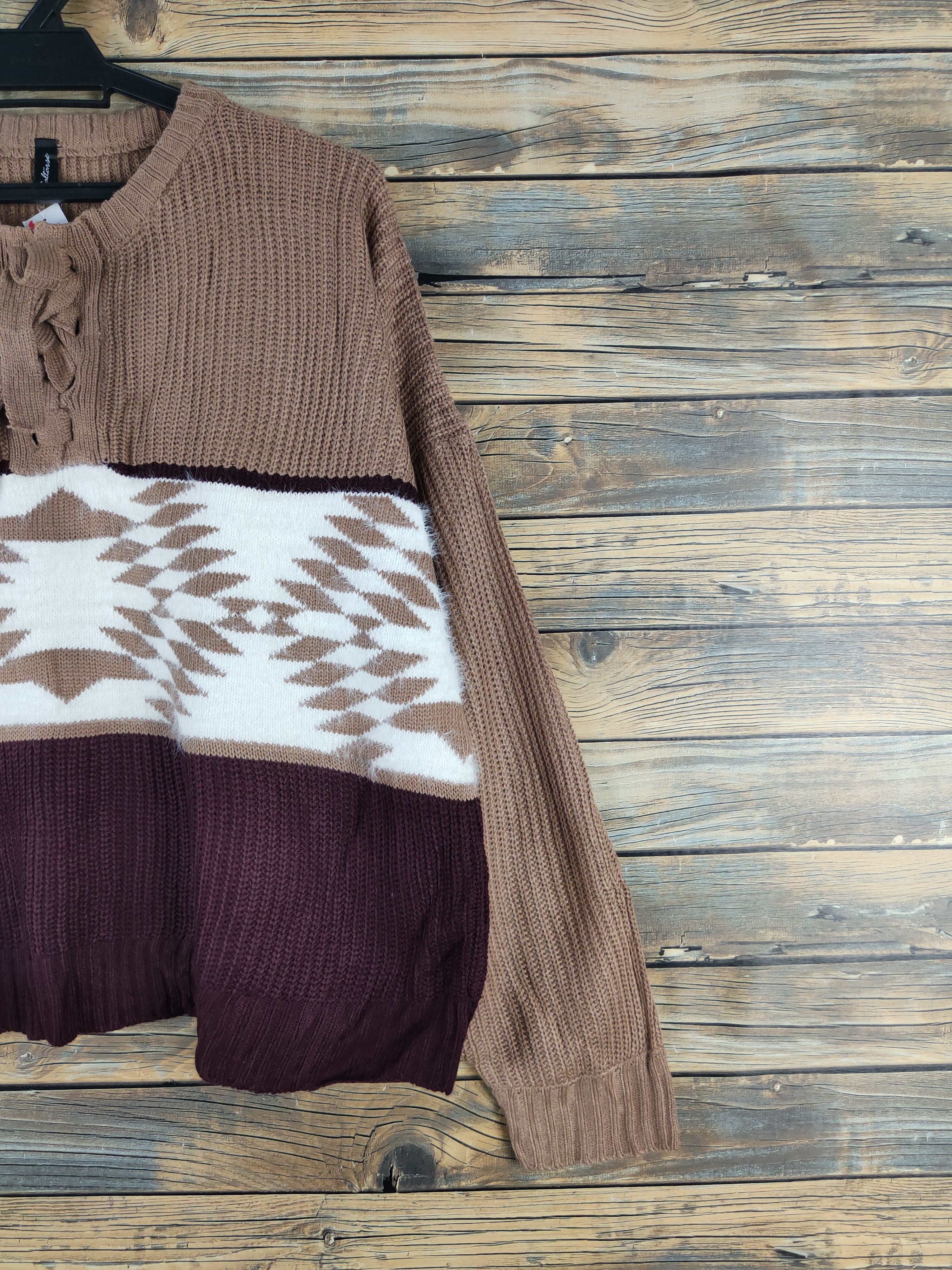 Vintage Saltanse Brown Knitwear sweatshirt baggie #W1476 Size M / US 6-8 / IT 42-44 - 5 Thumbnail