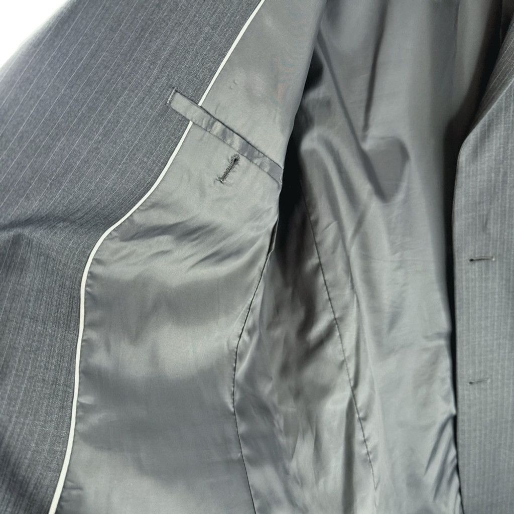 Perry Ellis PERRY ELLIS Men's Grey Pin Striped SUIT JACKET 42 Regular Size 42R - 6 Thumbnail