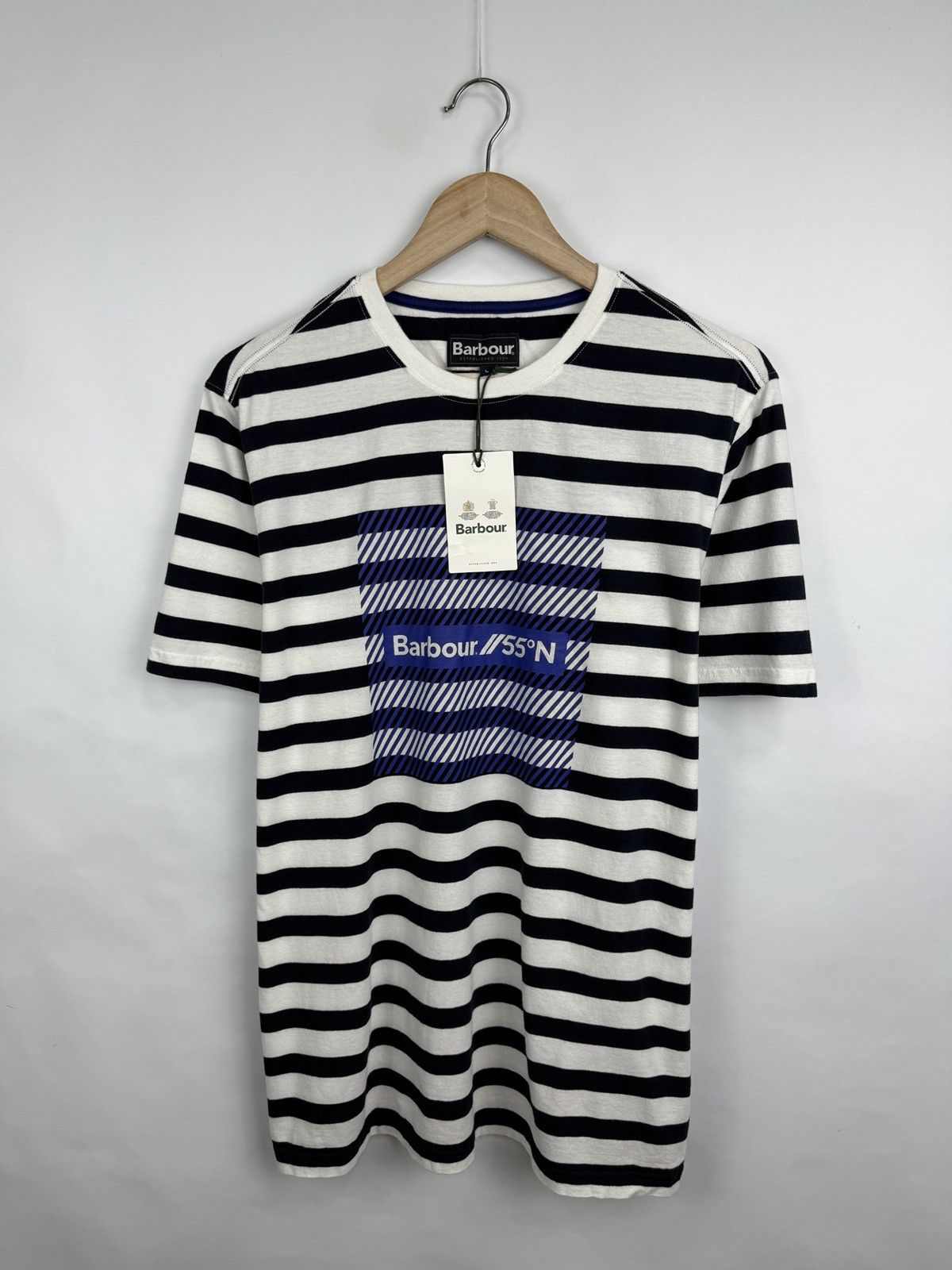 Barbour × Noah 🇬🇧 NEW❗️Barbour Thwart T-Shirt Rare Retro Hype Y2K Size US L / EU 52-54 / 3 - 4 Thumbnail