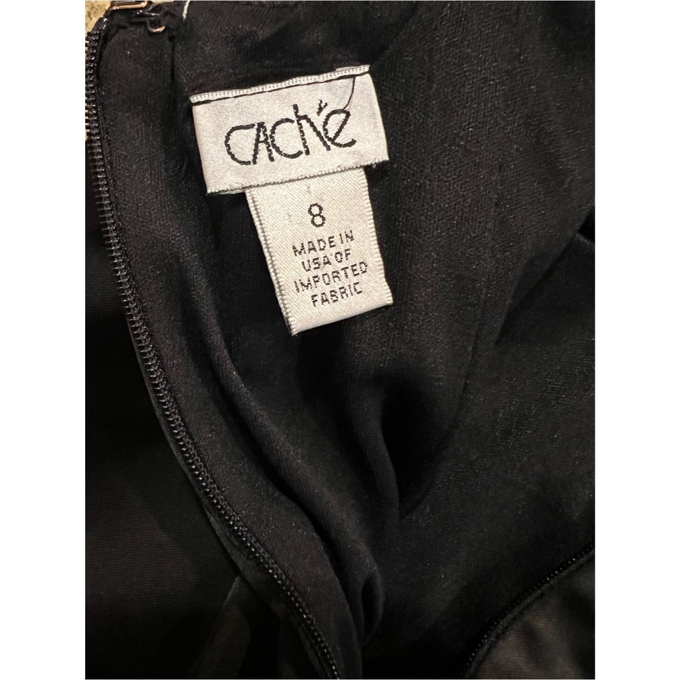 Other Cache Black Satin Halter Dress Bodycon Midi Size 8 Size M / US 6-8 / IT 42-44 - 5 Thumbnail